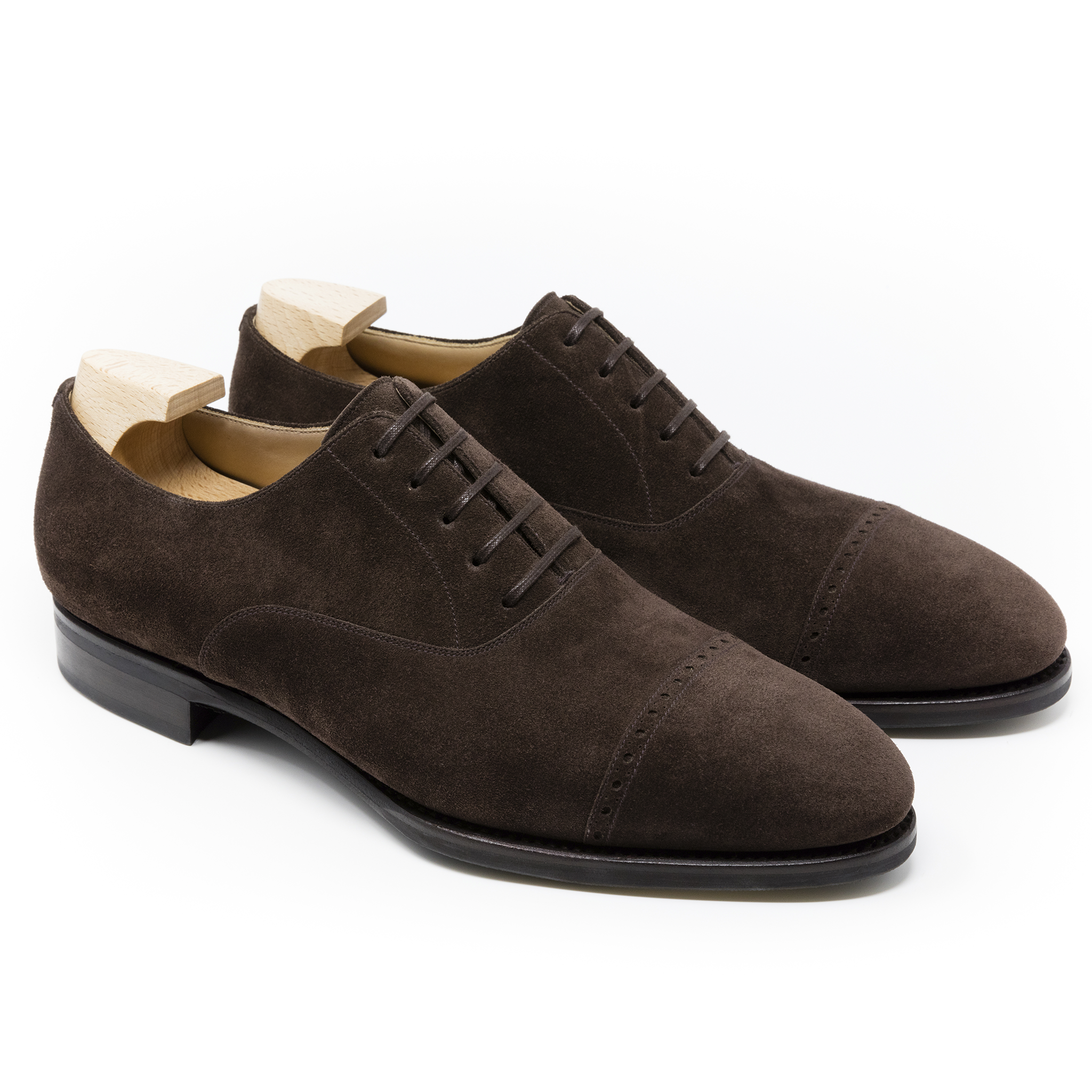 TLB Mallorca Men s leather shoes Oxford Shoes Artista Collection Goya model Suede Brown 113