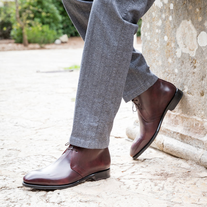 TLB Mallorca leather shoes 574 / ALAN / OLD ENGLAND BURGUNDY