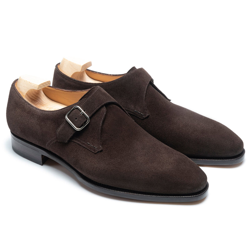 TLB Mallorca Monk Strap shoes | Men's Monk Strap shoes | Model Van Gogh in suede Calf brown 303 TLB Mallorca Monk Strap shoes | Men's Monk Strap shoes | Model Van Gogh in suede Calf brown 303