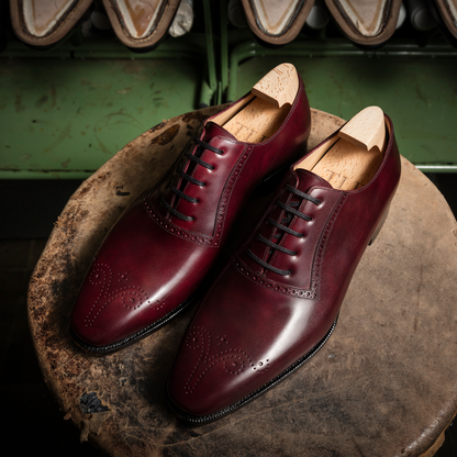 TLB Mallorca leather shoes 107 / PICASSO / MUSUEM CALF BURGUNDY