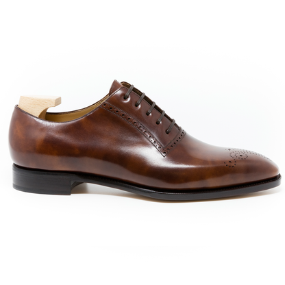 TLB Mallorca leather shoes 107 / PICASSO / MUSUEM CALF BROWN MEDIO