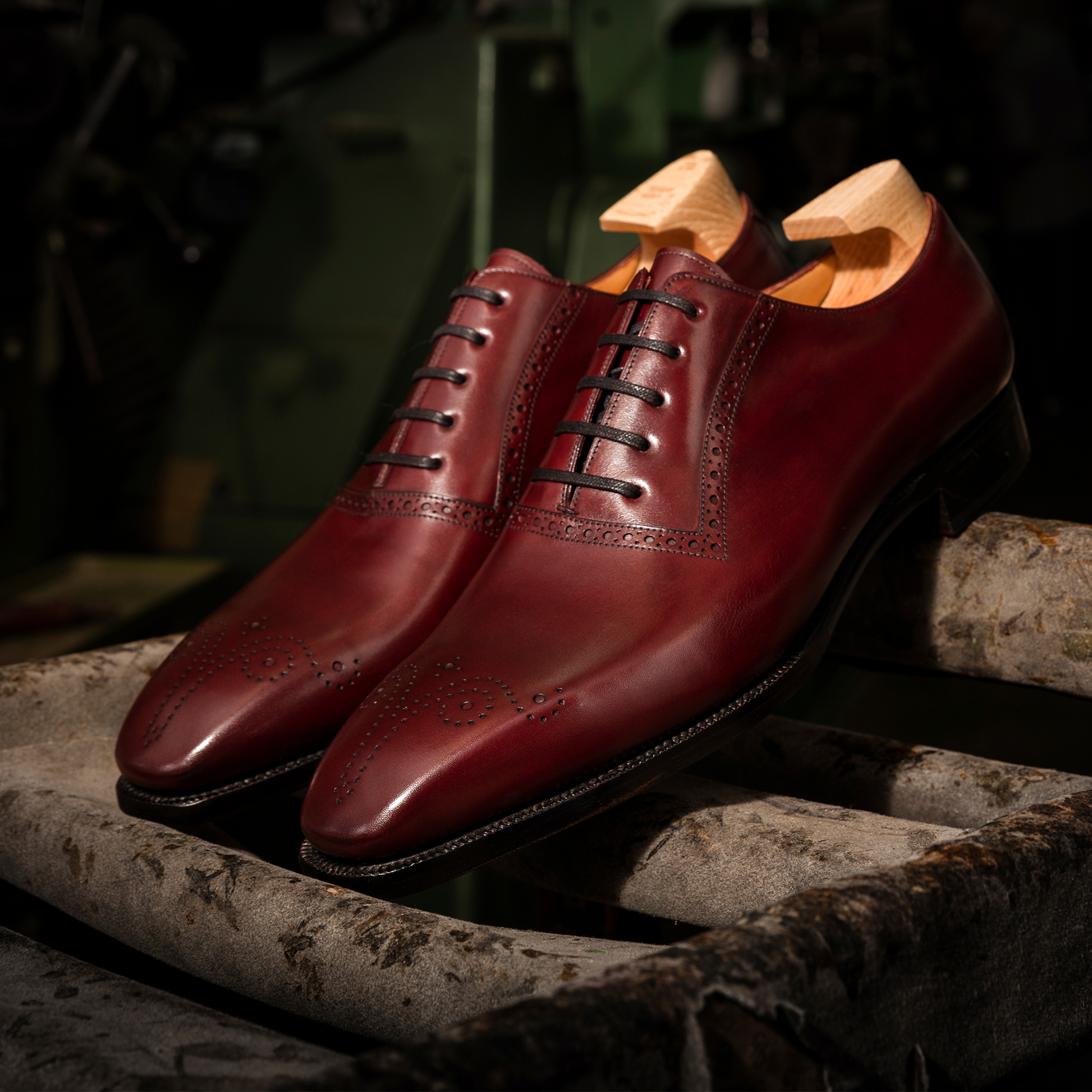 TLB Mallorca leather shoes 107 / PICASSO / VEGANO BURGUNDY