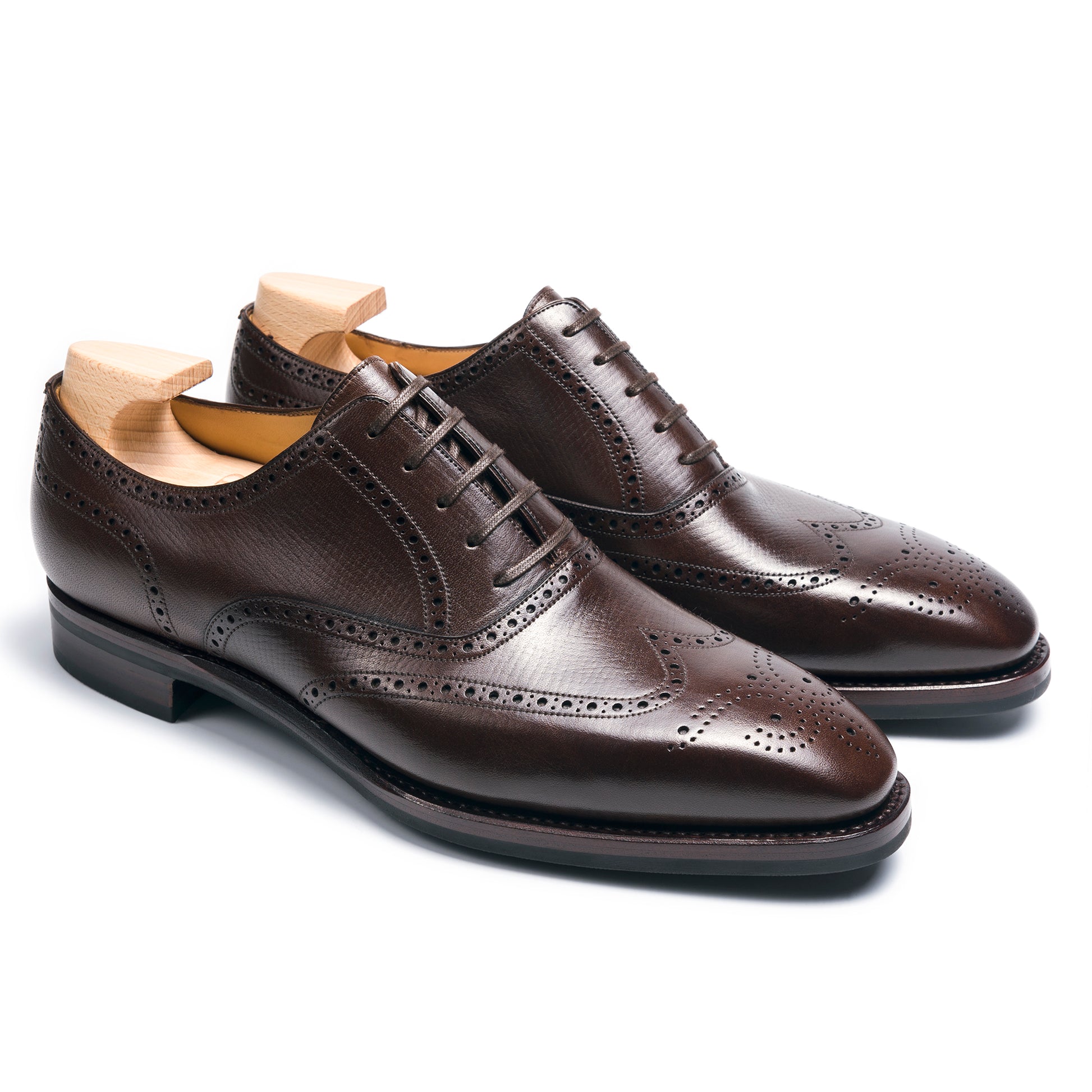 TLB Mallorca leather shoes 110 / PICASSO / HATCH GRAIN DARK BROWN