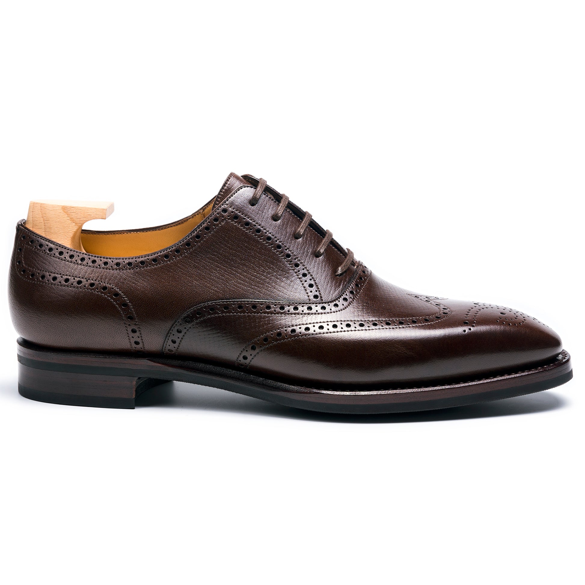 TLB Mallorca leather shoes 110 / PICASSO / HATCH GRAIN DARK BROWN