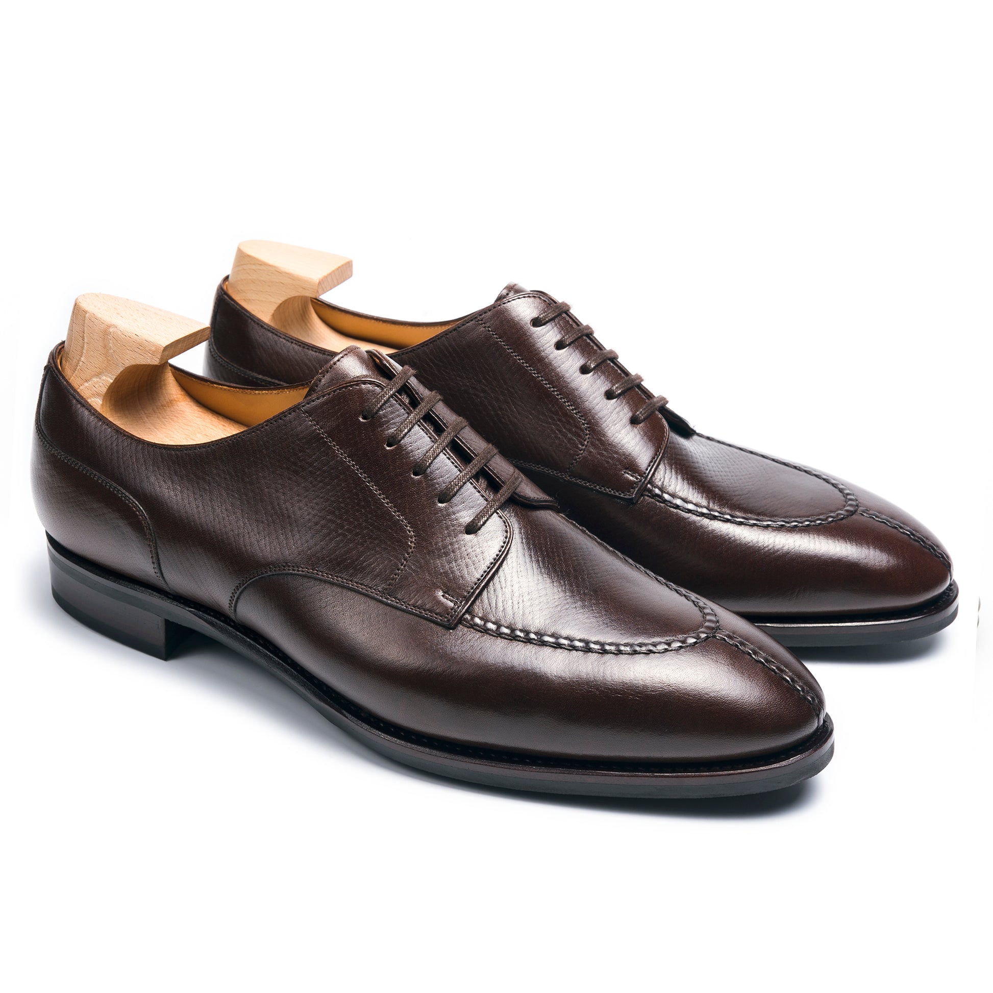 TLB Mallorca leather shoes 136 / GOYA / HATCH GRAIN DARK BROWN