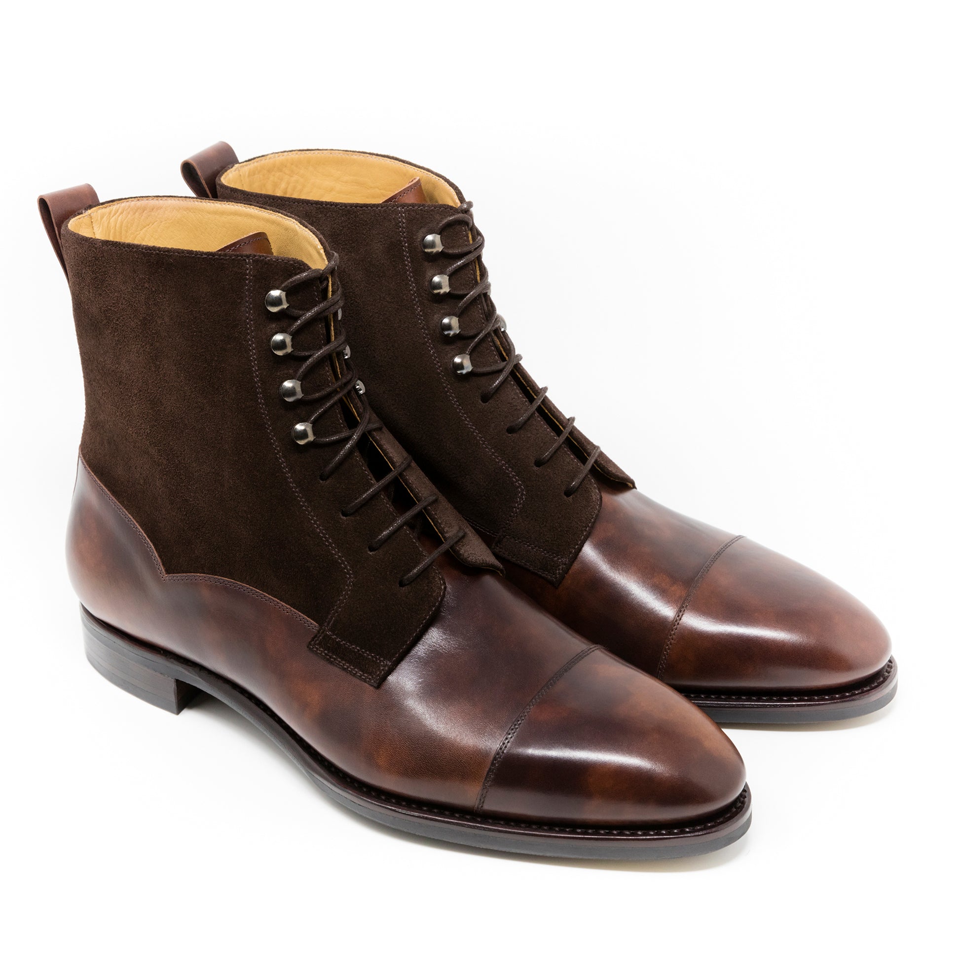 TLB Mallorca leather shoes 140 / GOYA / MUSEUM CALF BROWN & SUEDE BROWN