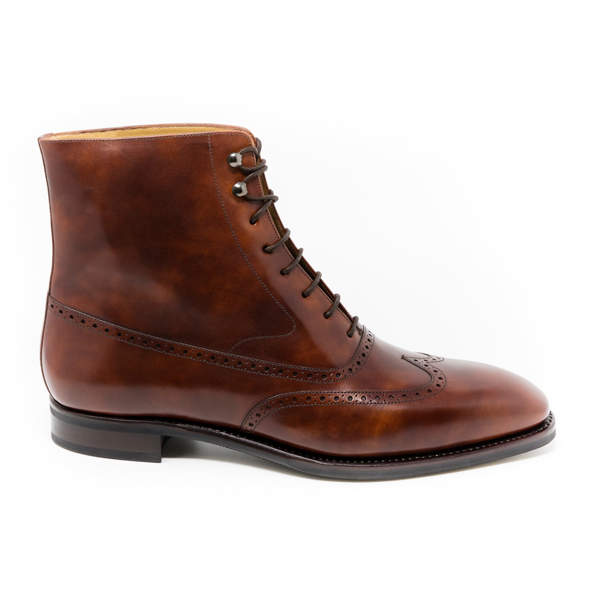 TLB Mallorca leather shoes 181 / PICASSO / MUSEUM CALF BROWN MEDIO