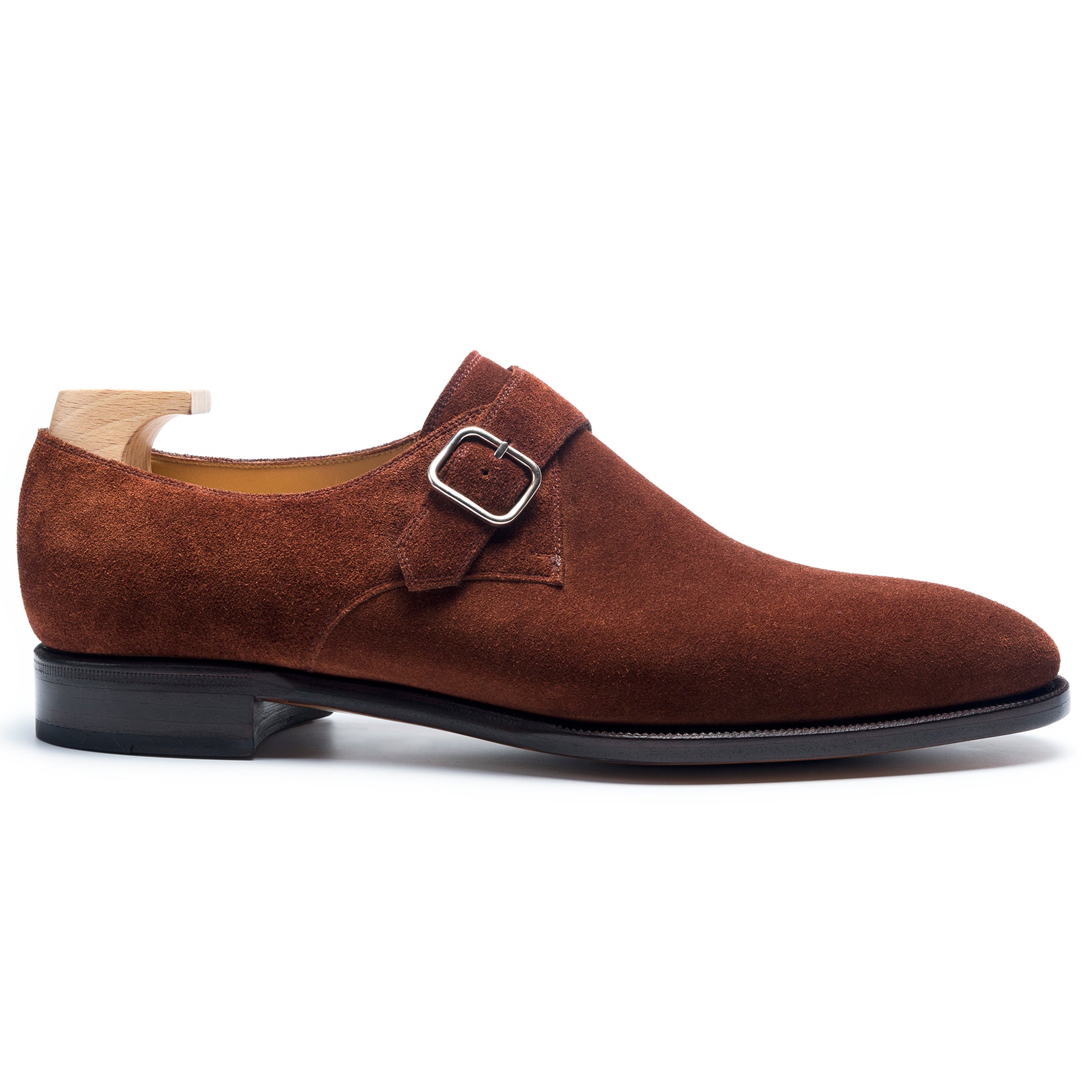 TLB Mallorca leather shoes 196 / GOYA / SUEDE POLO BROWN / SILVER