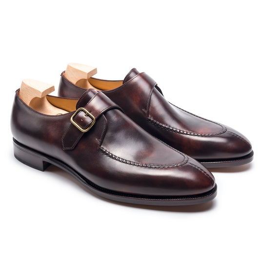 TLB Mallorca leather shoes 204 / GOYA / MUSEUM CALF BROWN / GOLD