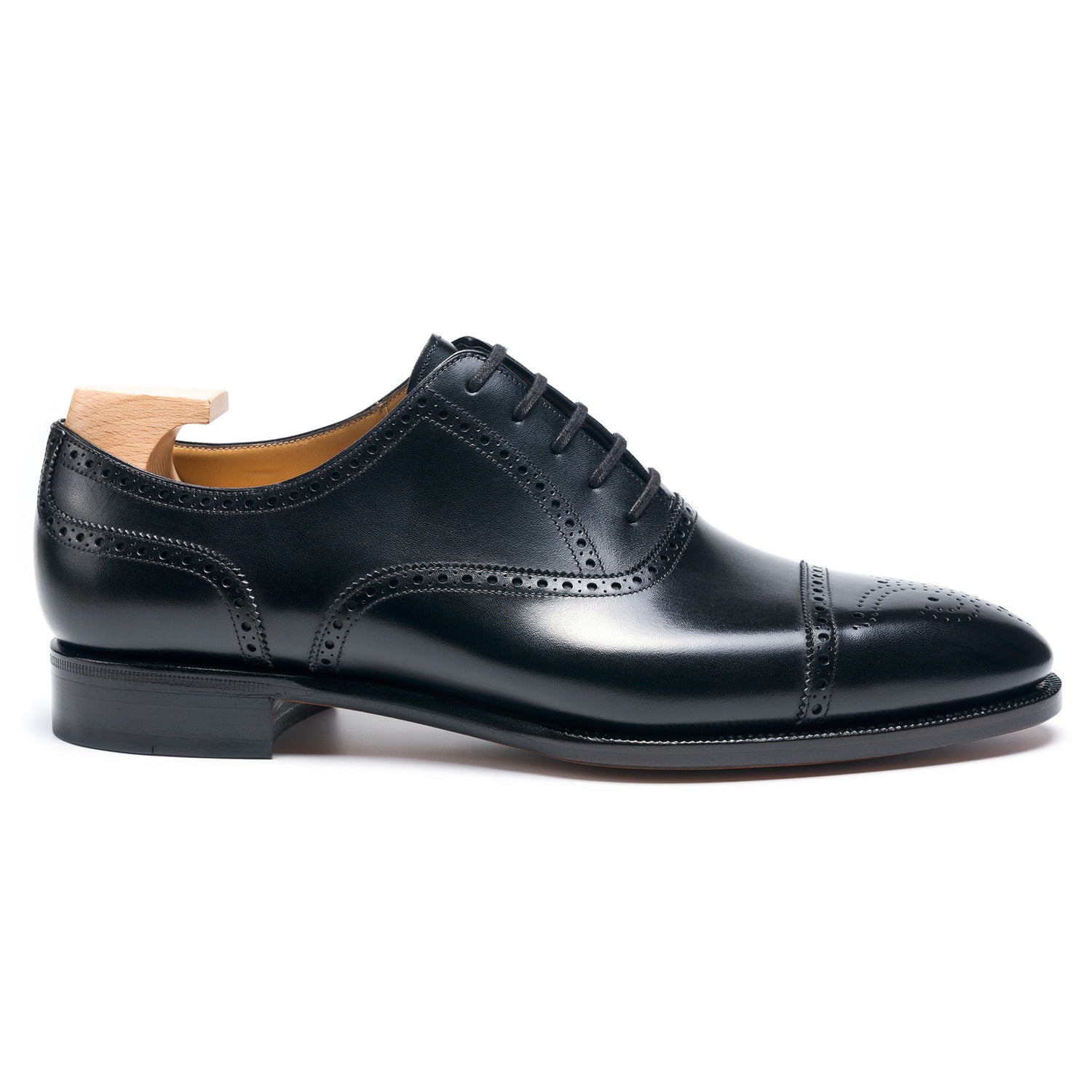 TLB Mallorca leather shoes 210 / GOYA / BOXCALF BLACK