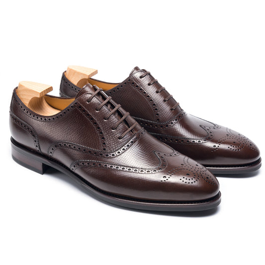 TLB Mallorca leather shoes 211 / GOYA / HATCH GRAIN DARK BROWN