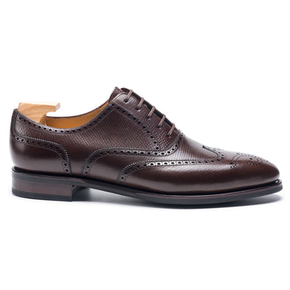 TLB Mallorca leather shoes 211 / GOYA / HATCH GRAIN DARK BROWN