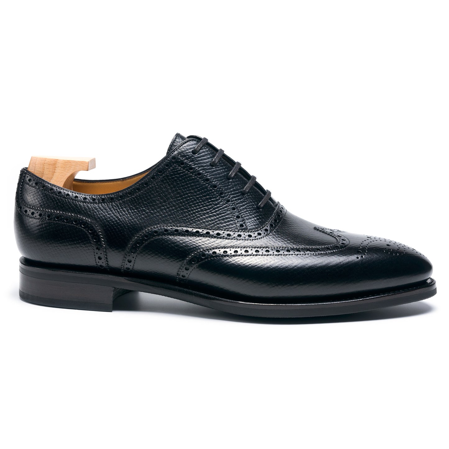 TLB Mallorca leather shoes 211 / GOYA / HATCH GRAIN BLACK