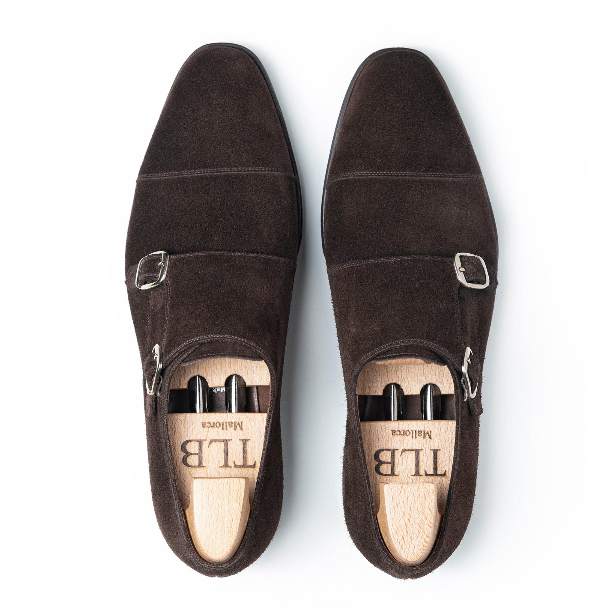 Suede top monk shoes