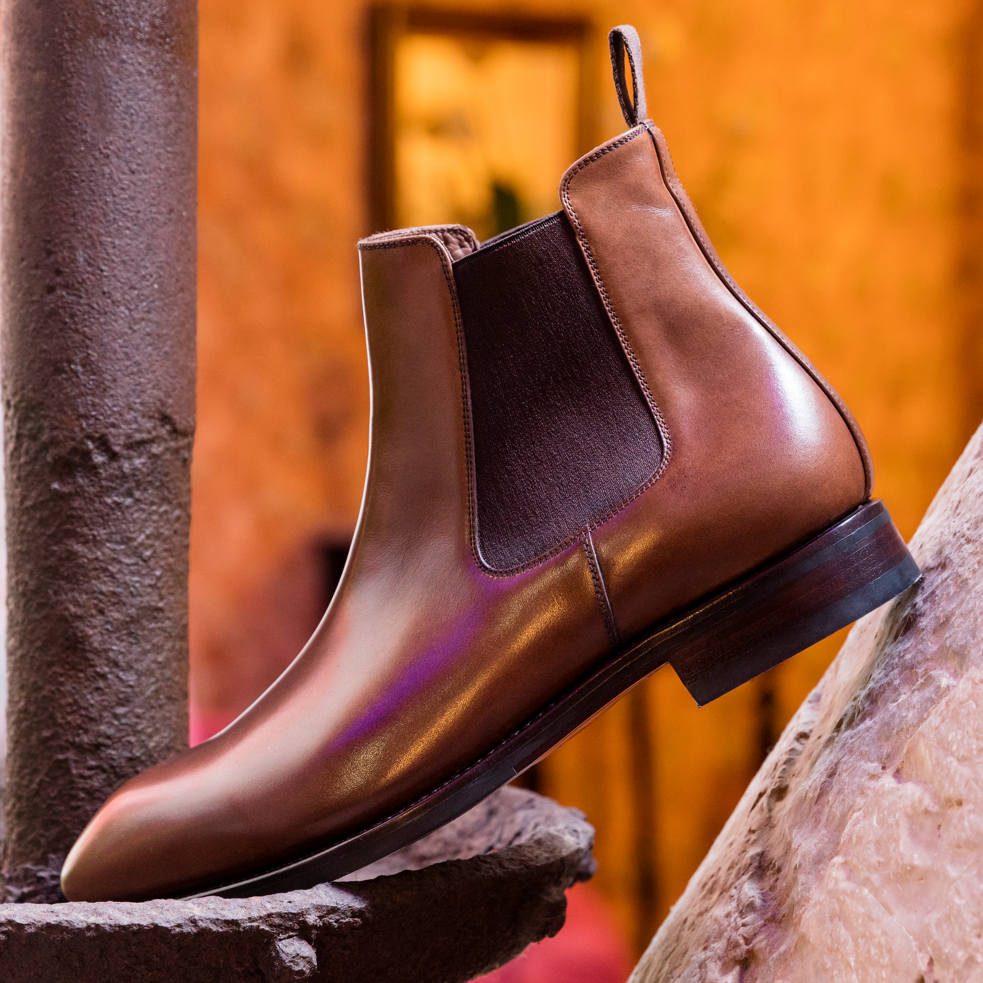 Chelsea boots top brown leather mens
