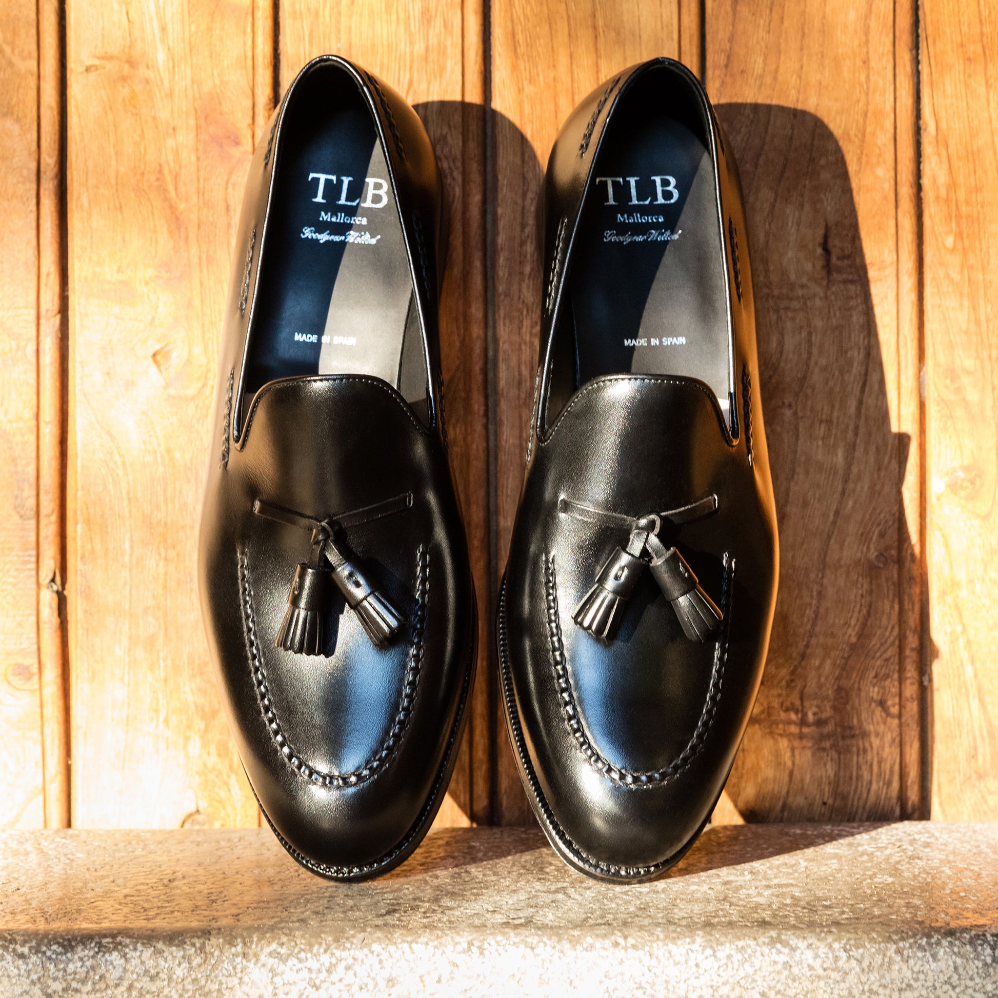 TLB Mallorca leather shoes 656 / JONES / BOXCALF BLACK