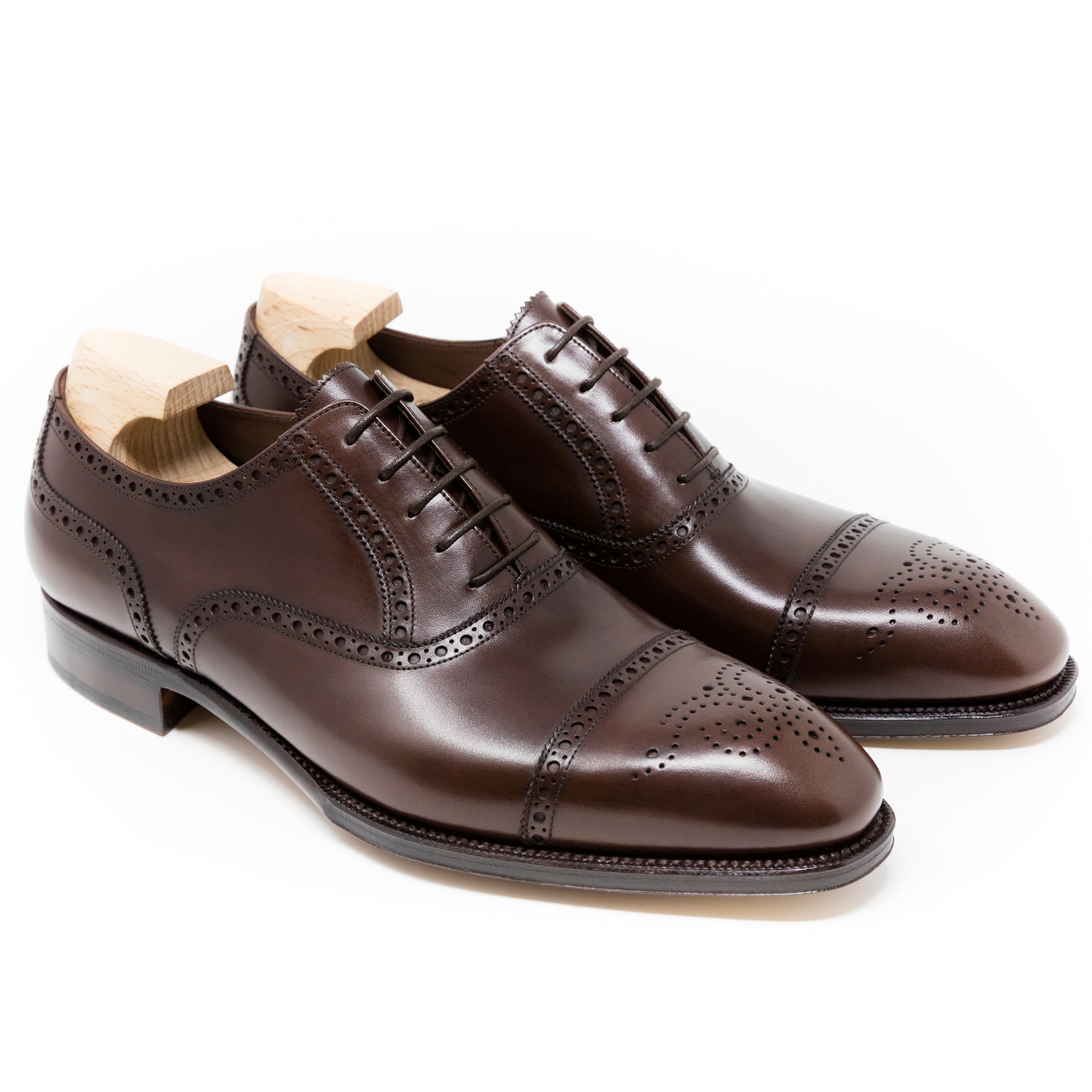 TLB Mallorca leather shoes 555 / ALAN / VEGANO DARK BROWN