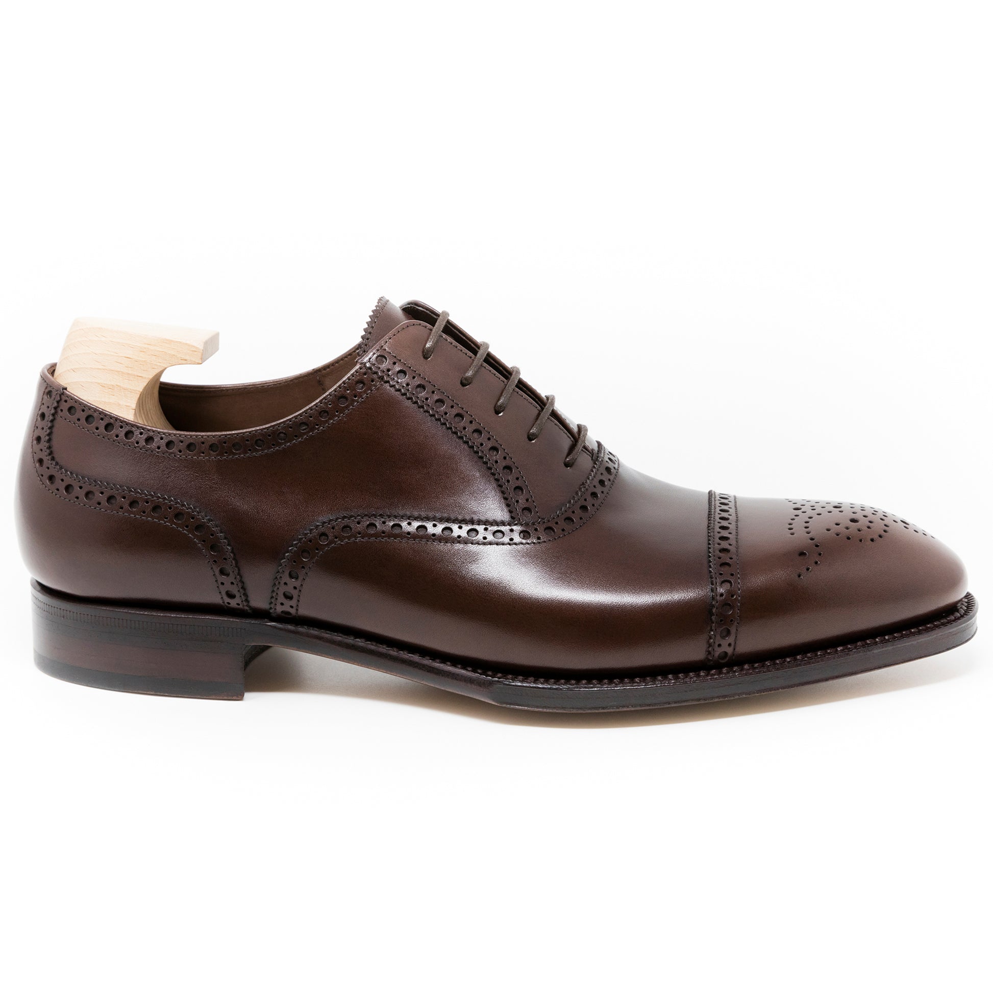 TLB Mallorca leather shoes 555 / ALAN / VEGANO DARK BROWN