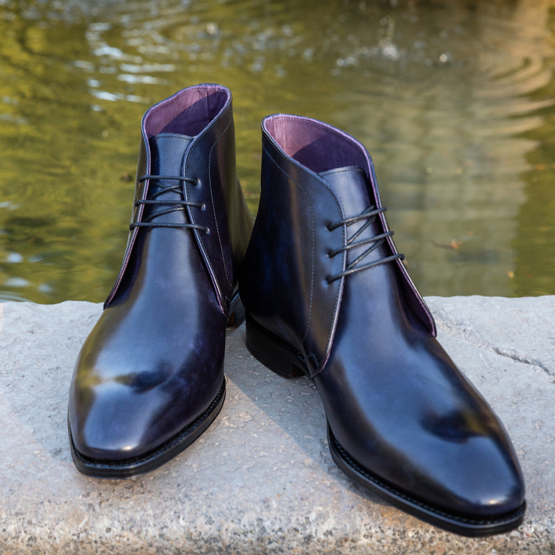 TLB Mallorca leather shoes 574 / ALAN / OLD ENGLAND NAVY