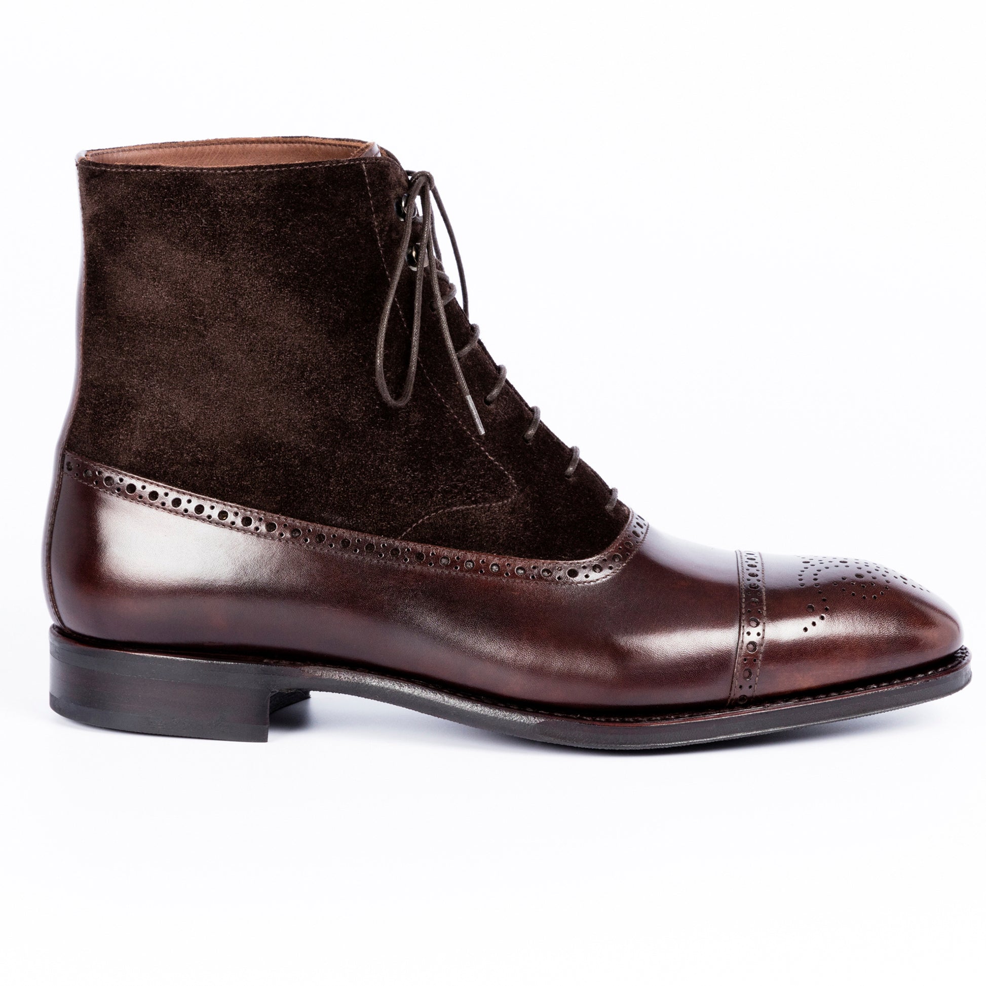 TLB Mallorca leather shoes 576 / ALAN / MUSEUM CALF BROWN & SUEDE BROWN