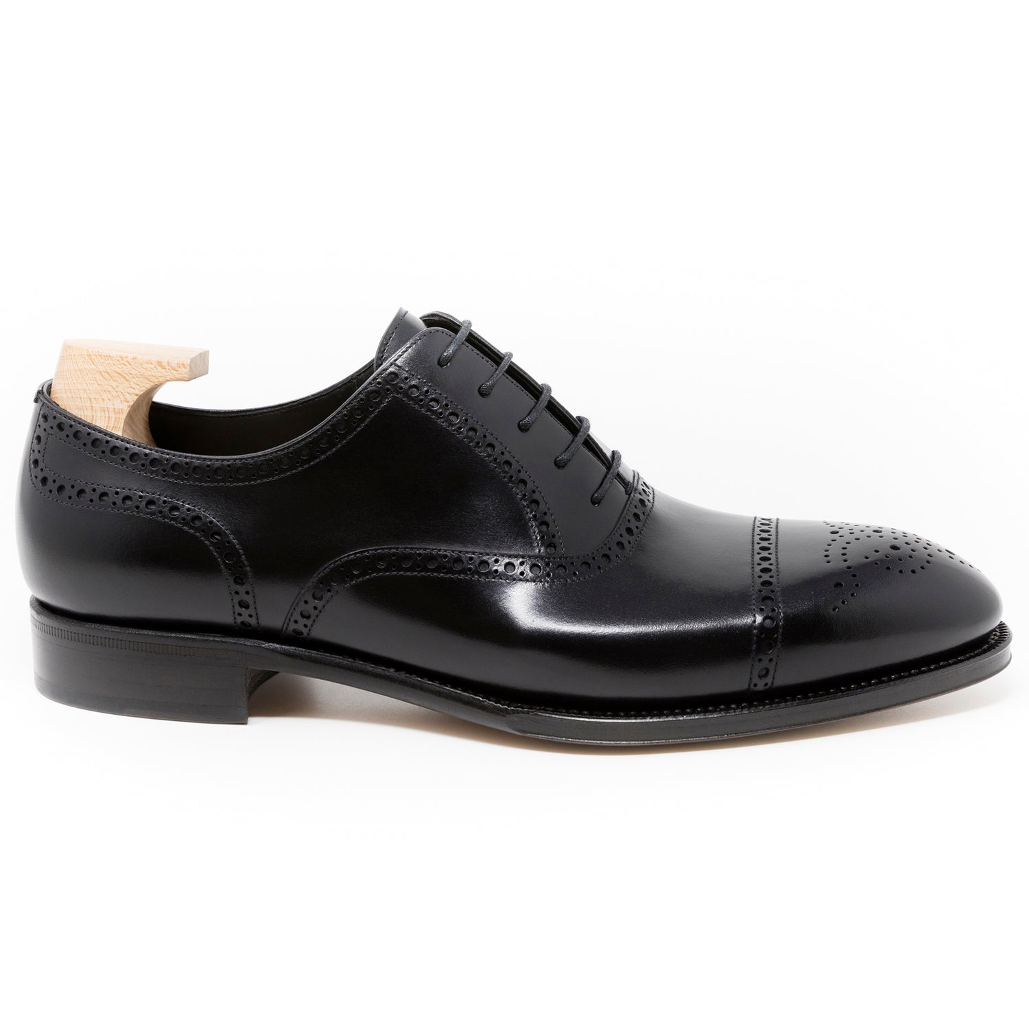 TLB Mallorca leather shoes 654 / OLIVER / BOXCALF BLACK